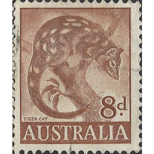 AUSTRALIA, MAMMAL, Tiger Quoll, brown 1960, 8d, #2