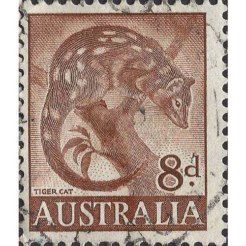 AUSTRALIA, MAMMAL, Tiger Quoll, brown 1960, 8d, #3