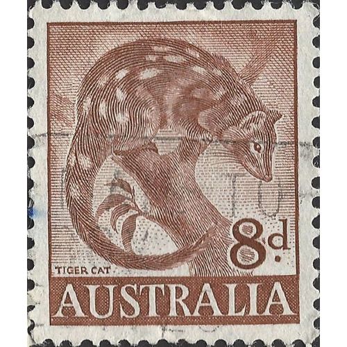 AUSTRALIA, MAMMAL, Tiger Quoll, brown 1960, 8d, #4