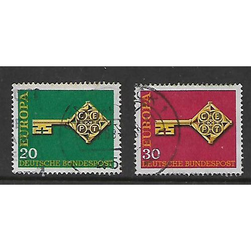 GERMANY 1968 EUROPA SG 1460 / 1461 SET 2 VALS FINE USED#2