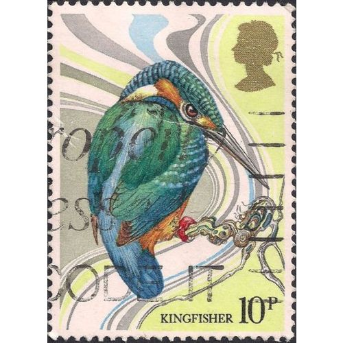 GB, BIRDS, Kingfisher, lemon 1980, 10p, #4