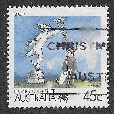 AUS 1988 45c 'LIVING TOGETHER - HEALTH' FINE USED (EBID67-191)