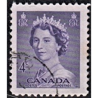 CANADA, 1953 4c QEII, SG 453 (Scott #328), used