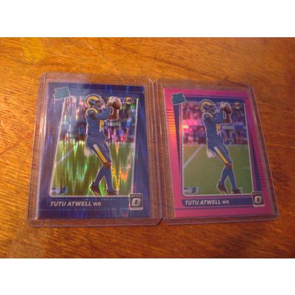 2021 Donruss Optic, Pink Prizm/Purple Shock Prizm, TUTU ATWELL, Rams