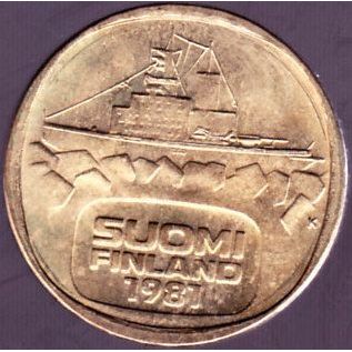 1981 Finland 5 Markkaa Coin