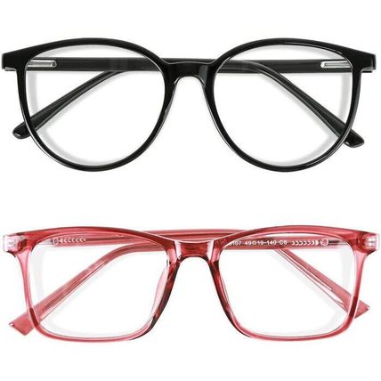 2 Pack Unisex Blue Light Blocking Glasses-PC/Gaming/TV/Phone-BLACK/PINK-NE  W