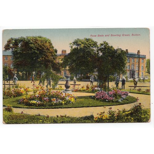 Rose Beds and Bowling Green Buxton Derbyshire Postcard 4