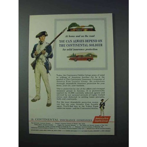 1963 Continental Insurance Ad - Depend on the Soldier