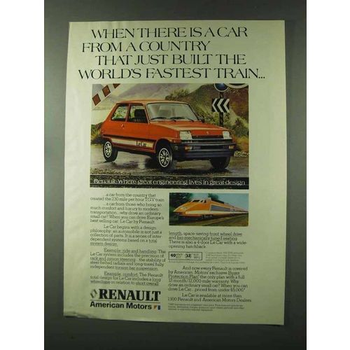 1981 Renault Le Car Ad - Country Built Fastest Train