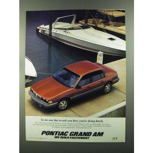 1986 Pontiac Grand Am LE Sedan Ad - How You're Doing