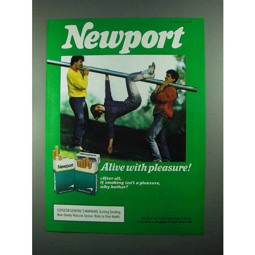 1988 Newport Cigarettes Ad - Pleasure