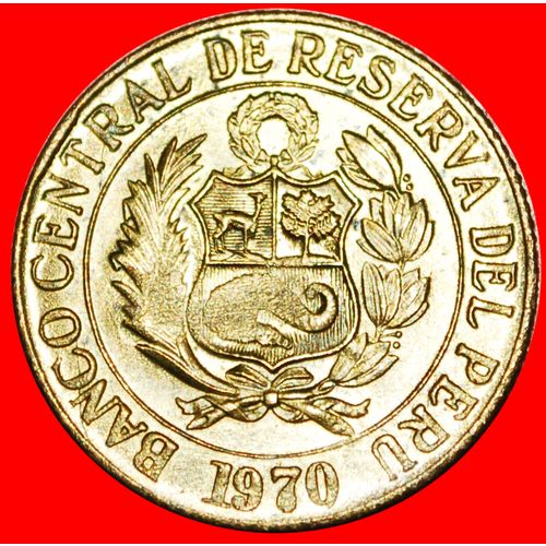 VICUGNA: PERU ★ 1/2 SOL DE ORO 1970 MINT LUSTER! LOW START ★ NO RESERVE!