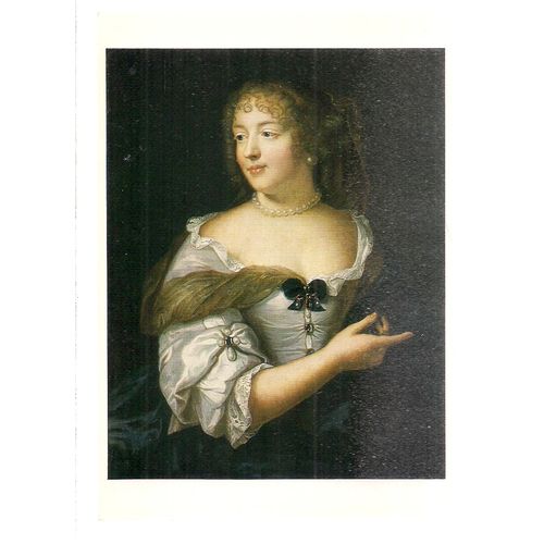 MADAME DE SEVIGNE painting by Claude Lefebvre.. unused postcard #