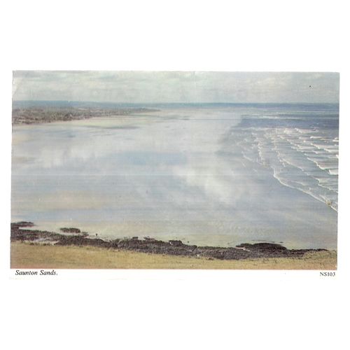 SAUNTON SANDS, DEVON,used postcard 1970 postmark =