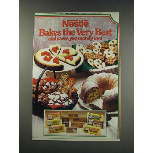 1991 Nestle Chocolate Ad - Nestle Bakes the very best and saves you money too!