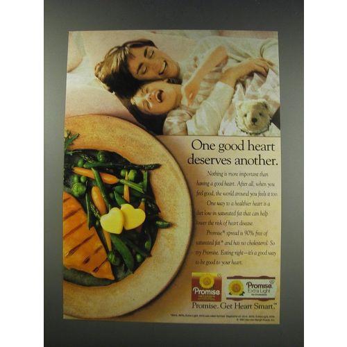 1991 Promise Spread Ad - One good heart deserves another