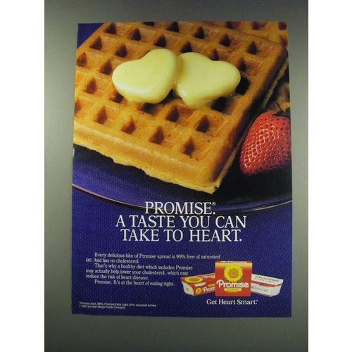 1991 Promise Spread Ad - Promise. A taste you can take to heart