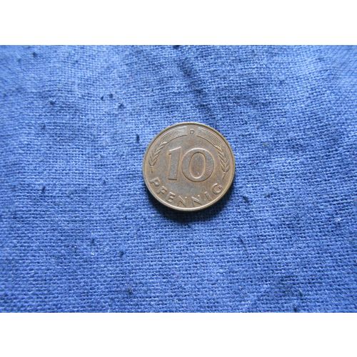 1977 (D) GERMANY 10 PFENNIG COIN.