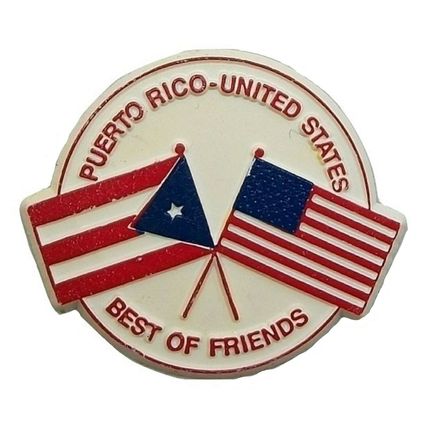 Puerto Rico-United States Best of Friends Flag Fridge Magnet