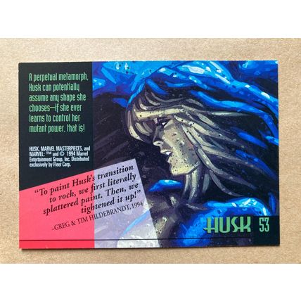 Marvel Masterpieces 1994 Base trading Card # 53 Husk (B) Fleer