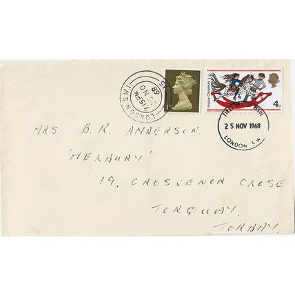 GB 1968 Christmas FDC plus 1 other London SW pm