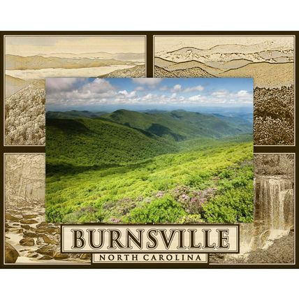 Burnsville North Carolina Laser Engraved Wood Picture Frame (5 x 7)