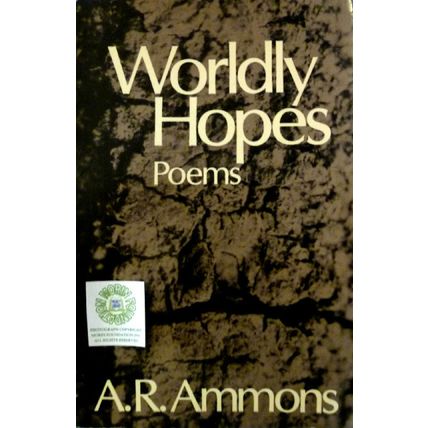 WORLDLY HOPES POEMS by A.R. AMMONS poetry chapbook