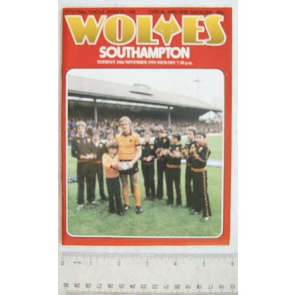 1981 programme Wolverhampton Wanderers v. Southampton