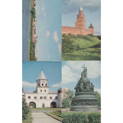 Novrogod Memorial Russian Tower Kremlin 4x Russian Postcard s