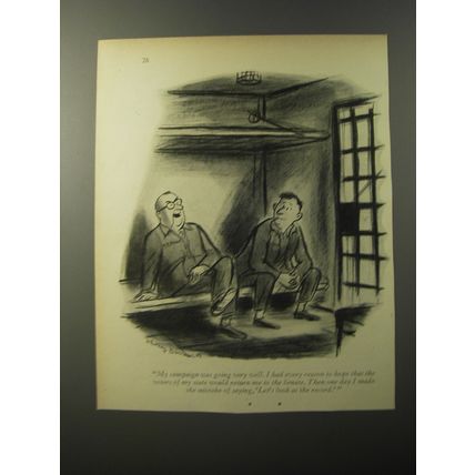 1953 Cartoon by Whitney Darrow, Jr. - My campaign was going very well.