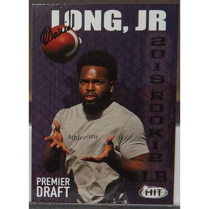 2019 Sage Hit DAVID LONG JR (W, Virginia/Titans) Premier Draft RC #73