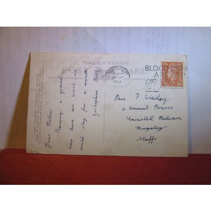 LORD STREET, SOUTHPORT, LANCASHIRE used vintage postcard 1948 pm =