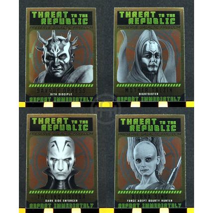 Topps Star Wars Chrome Jedi vs Sith – Insert Set – Threat to Republic (10 cards)