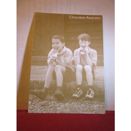 CHOCOLATE RESTRAINT unused postcard by ChocExpress dated 1999 =