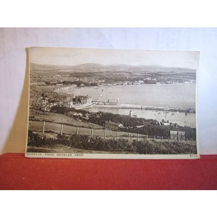 DOUGLAS FROM DOUGLAS HEAD, Isle of Man unused antique postcard dated 1911 =