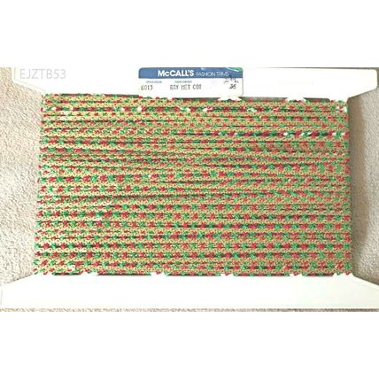 Metallic Gold, Red & Green McCall's Fashion Trim 20 1/4 yards 1/4" wide