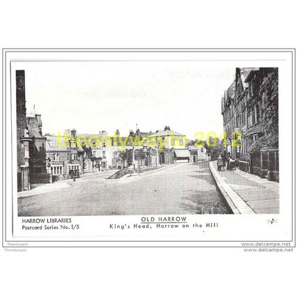 OLD HARROW, KING'S HEAD, HARROW ON THE HILL, LONDON, ENGLAND, Postcard