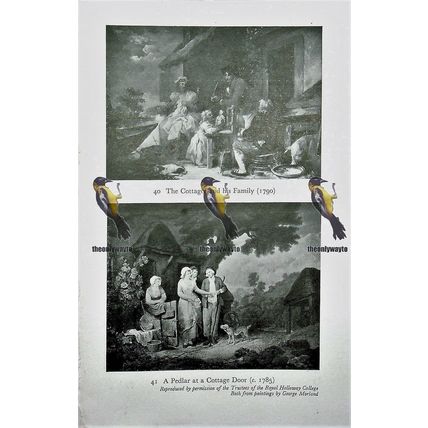 Cottage Life 18thC (Gambolls & Dance On Reverse), Book Illustration 1949