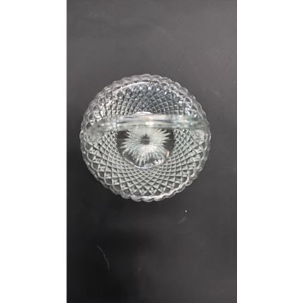 Westmoreland English Hobnail Clear Crystal Handled Basket