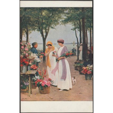 Victor-Gabriel Gilbert - Dernières Roses, c.1910s - Noyer Salon de Paris CPA