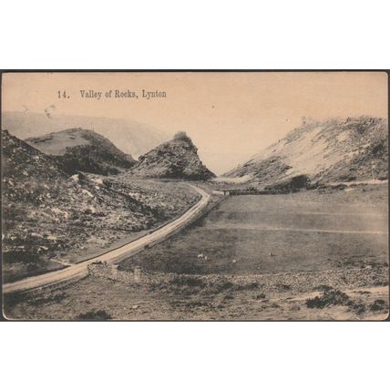 Valley of Rocks, Lynton, Devon, 1923 - Montague Cooper Postcard
