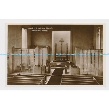 C014640 Jersey. Interior. St. Matthews Church. Millbrook. RP