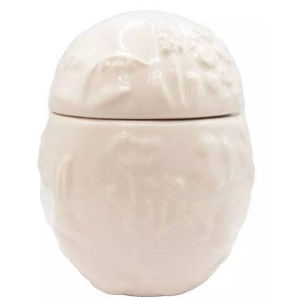 Pink Egg Shaped Ceramic Candle Vanilla Frosting Scented Candle Easter Bunny