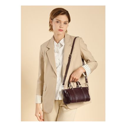 Genuine Leather Women Purses and Ladies Handbags Wine
