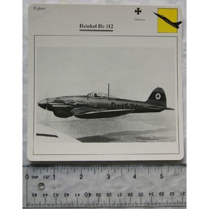 Heinkel He 112 - Germany - Fighter - Collectors Club Card