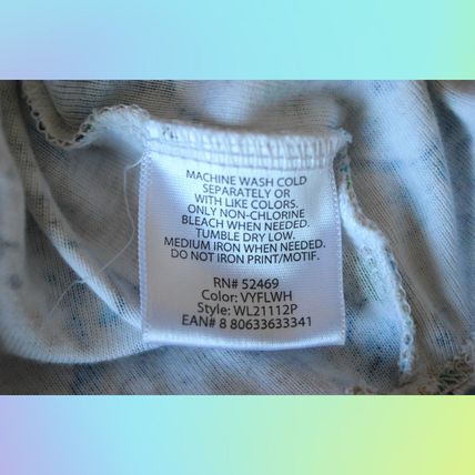 White Stag y2k Floral Tank Top Womens XL 16/18 White Beige Blue Green Summer