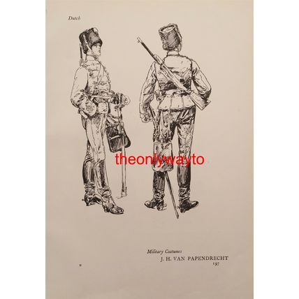Military Uniforms, J H Van Papendrecht, Book Illustration (Print), 1901