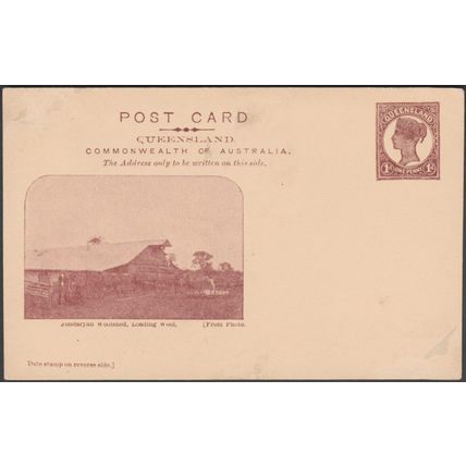 Loading Wool, Jondaryan Woolshed, Queensland, c.1890s - Postal Stationery PC