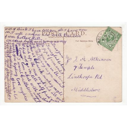Windy Bank Port Sunlight Postcard 1911 Wirral Cheshire