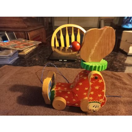 Old Vintage Original Fisher Price Squeaky The Clown # 777 9" Tall Working 1958